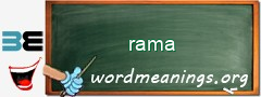 WordMeaning blackboard for rama